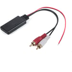 Adaptateur universel de Module Bluetooth sans fil, cable auxiliaire aux Audio 2 rca, connecteur d'autoradio - Eosnow