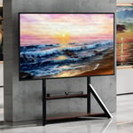 XXL Adjustable TV Floor Stand Corner TV Mount Wood Media Console Shelf 65-100"