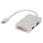 Nedis Adaptateur Mini-DisplayPort vers HDMI, DVI et VGA (Mâle/Femelle)