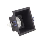 Xanlite SP50CPN Spot LED-Ampoule GU10 incluses-Encastrables-Classe énergétique A+ -Température lumière 2700 K-50W-Carré Profond Blanc IP20, 50 W, Noir