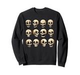 Skull Halloween Funny Skeleton Bones Men Women Kids Sweatshirt