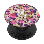 Boule de cristal Y2K avec imprimé guépard - Motif léopard PopSockets PopGrip Adhésif