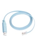 Câble de console USB vers RJ45, connecteur USB vers connecteur RJ45, adaptateur de console série, routeur/commutateur, pour ordinateur/ordinateur portable sous Windows, OS, Linux, bleu