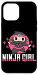 Coque pour iPhone 12 Pro Max Ninja Girl Fierce Warrior Design