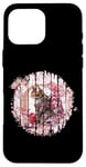 Coque pour iPhone 16 Pro Max Fleur de cerisier Chat Guerrier Fleur de samouraï