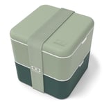 Lunch box 2 compartiments MB Square 1,7L Made in France Vert Bicolor Monbento