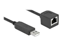 Delock - Seriell Adapter - Usb (Hann) Til Rj-45 (Hunn) - 2 M - Usb / Usb 2.0 / Eia-232 - Svart