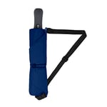 Parapluie pliant Golf XXL grande couverture VOGUE avec sac à bandoulière. Système anti-vent (Wind Proof), avec ouverture et fermeture automatique. (Bleu marine)