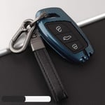 Car Key Signal Blocking Pouch,For Roewe Rx5 I6 Erx5 I5 Rx8 Rx3 For Mg6 Mg Zs Ev Ezs Hs Ehs 3Button,Car Key Cover Zinc Alloy Accessories C-Blue Keychain