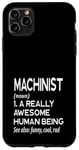 Coque pour iPhone 11 Pro Max Définition de machiniste amusante Magasin d'outils de machines-outils