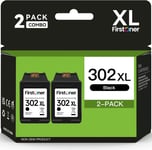 302XL Cartouche Noir, 302XL Compatible avec HP 302 Cartouches d'impression pour Envy 4510 4512 4520 4524 4527 4523 OfficeJet 3830 3831 3835 4650 5230 DeskJet 3630 1110 2130 2132 (2 Noir)