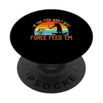 Bowfishing Force Feed Them, pêcheur, arc et flèche PopSockets PopGrip Adhésif