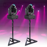 Pack Lumière 2 Lyres LED PARTY-SPOT7 10W DMX - 2 Supports Ibiza SST02 - Soirée Dj Fête Anniversaire Pro Club Bar