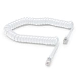 39106 Cordon Pour Combiné De Téléphone Extensible En Spirale Câble Plat Rj9 35 Cm À 2 M