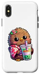 iPhone X/XS Kiwi Bird Drinking Bubble Tea Japanese Kimono Case