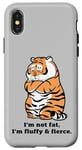 iPhone X/XS Funny Fluffy Big Cat Says:I'm not Fat, Adorably Chunky Tiger Case