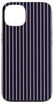 Coque pour iPhone 13 Bleu marine Tan rayé girly esthétique Preppy Stripe