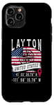 Coque pour iPhone 11 Pro Layton Drapeau des États-Unis Coordonnées GPS Layton