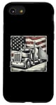 iPhone SE (2020) / 7 / 8 Semi-Trailer Trucker Big Rig American Flag Truck Driver Case