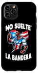 Coque pour iPhone 11 Pro No Suelte La Bandera Drapeau de Porto Rico Afro Boricua Solide