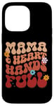 iPhone 14 Pro Max Mama Heart Hands Full Retro Floral Typography Case