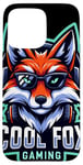 Coque pour iPhone 15 Pro Max Cool Fox Gaming Renard Casque Lunettes