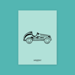 Monopoly Car Letterpress Art Print - A3