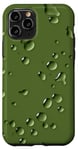 Coque pour iPhone 11 Pro Coque vert olive Gouttes d'eau