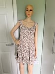 Urban Outfitters Brown Floral Smocked Mini Dress, XL