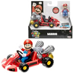 Nintendo Super Mario Movie Figur 6cm m/ kart - Mario