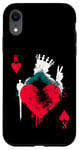 iPhone XR Peace Love Poker - Vintage King Of Hearts Card Game Lover Case