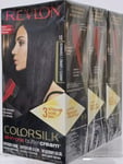 3 X Revlon Colorsilk all-in-one Buttercream Hair Colour 10 Black New