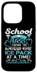 Coque pour iPhone 14 Pro School Nurses Saving The World One Ice Pack At A Time