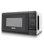 Geepas 700W 20L Digital Solo Microwave Oven - Digital Touch Control - 11 Power Levels & Defrost Function with Digital Timer - One-Touch Express Cook, 6 Pre-Programmed Auto Cook Settings