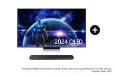 Samsung 48" S93D OLED 4K Smart TV (2024) and S50B S-Series Lifestyle Soundbar Phantom Black