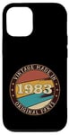 Coque pour iPhone 12/12 Pro Anniversaire Vintage Original Parts né en 1983