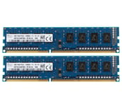 2PCS For SK Hynix 4GB 1Rx8 PC3L-12800U DDR3L 1600Mhz DIMM RAM Desktop Memory #GS