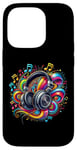 Coque pour iPhone 14 Pro Casque hip-hop urbain rétro vintage dj fantaisie graffiti