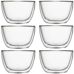 Vivo by Villeroy & Boch 13 cm Double Walled Glass Bowl Set of 6 Heat Proof