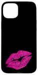 Coque pour iPhone 15 Plus Pink Kissing Rouge à lèvres | Design parfait pour les fêtes des années 80