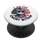 I Am The Enemy Within Harris vs Trump Élection américaine 2024 drôle PopSockets PopGrip Adhésif