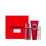 Ferragamo Red Leather Men EDP 100ml Gift Set