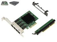 KALEA-INFORMATIQUE Kit Carte contrôleur réseau PCIe 4 Ports LAN RJ45 Gigabit Ethernet 10 100 1000 Mbps pour Lenovo Tiny5 M720Q M920Q M920X P330