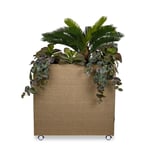 Rumsavdelare Plant Divider - 30 mm ljudabsorbent, Storlek Small, Färg 02 Light Beige, Hjul Svarta