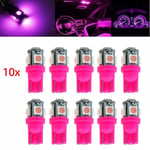 T10 w5w Pink / Rosa Led med 5st 5050SMD chip 12v DC  10-pack