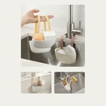 (White Yellow) Kitchen Dish Drainer Hanging Basket TPR Multipurpose Sink