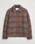 NN07 Gael Wool Checked Jacket Grey/Red