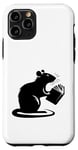 Coque pour iPhone 11 Pro Drôle lecteur de livre rat souris hamster livre cadeau homme femme