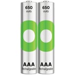 GP ReCyko Uppladdningsbart batteri LR3 (AAA) NiMH 650 mAh 1,2 V 2 st.