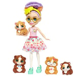 Enchantimals Coffret Famille Enchantimals Avec Poupée Gerika Golden Retriever (15 Cm) Et 3 Figurines D’animaux, Jouet Enfant, Dès 4 Ans, HHB85